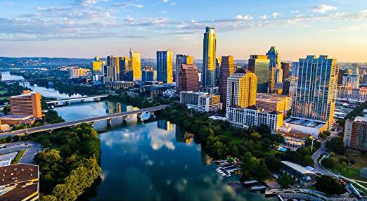 Cityscape aerial view